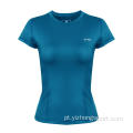 T-Shirt Feminina Umidade Wicking Dry Fit respirável